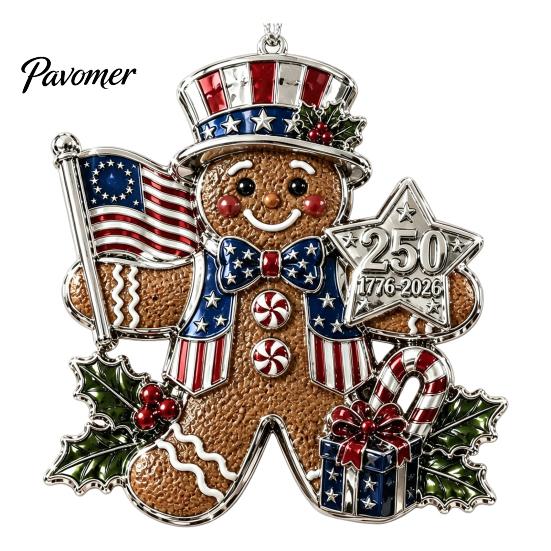 Historic 1776 to 2026 Ornament 250 Anniversary USA Christmas Ornament, United States 1776-2026 250th Patriotic Theme Party Supplies Keepsake, Acrylic