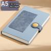 A5 Leather Student Subject Notebook, Buckle Office Notepad, Business Meeting Record Book, Travel Log, Diary, 130 Sheets 260 Pages