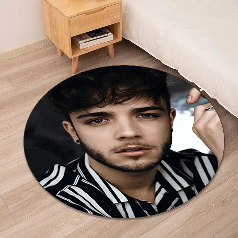 Luca Hanni Printed Round Rug Carpet Chair Rug Area Rug Entryway Doormats,for Office Chair Living Room Bedroom Kitchen Room.