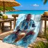 World Cup Celebration Messi Beach Towel, Quick-drying, Easy To Care For, Suitable for Both Fitness and Beach Vacations,Sports Essential