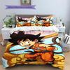 Goku Patterned Pillowcase & Duvet Cover Set Bedroom Decor Bedding with Anime Theme Perfect Present for Lovers.-TING