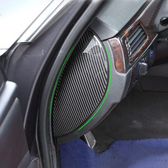 2x Dashboard Panel Sides Carbon Fiber Cover Sticker For BMW 3 Series E90 2005-12