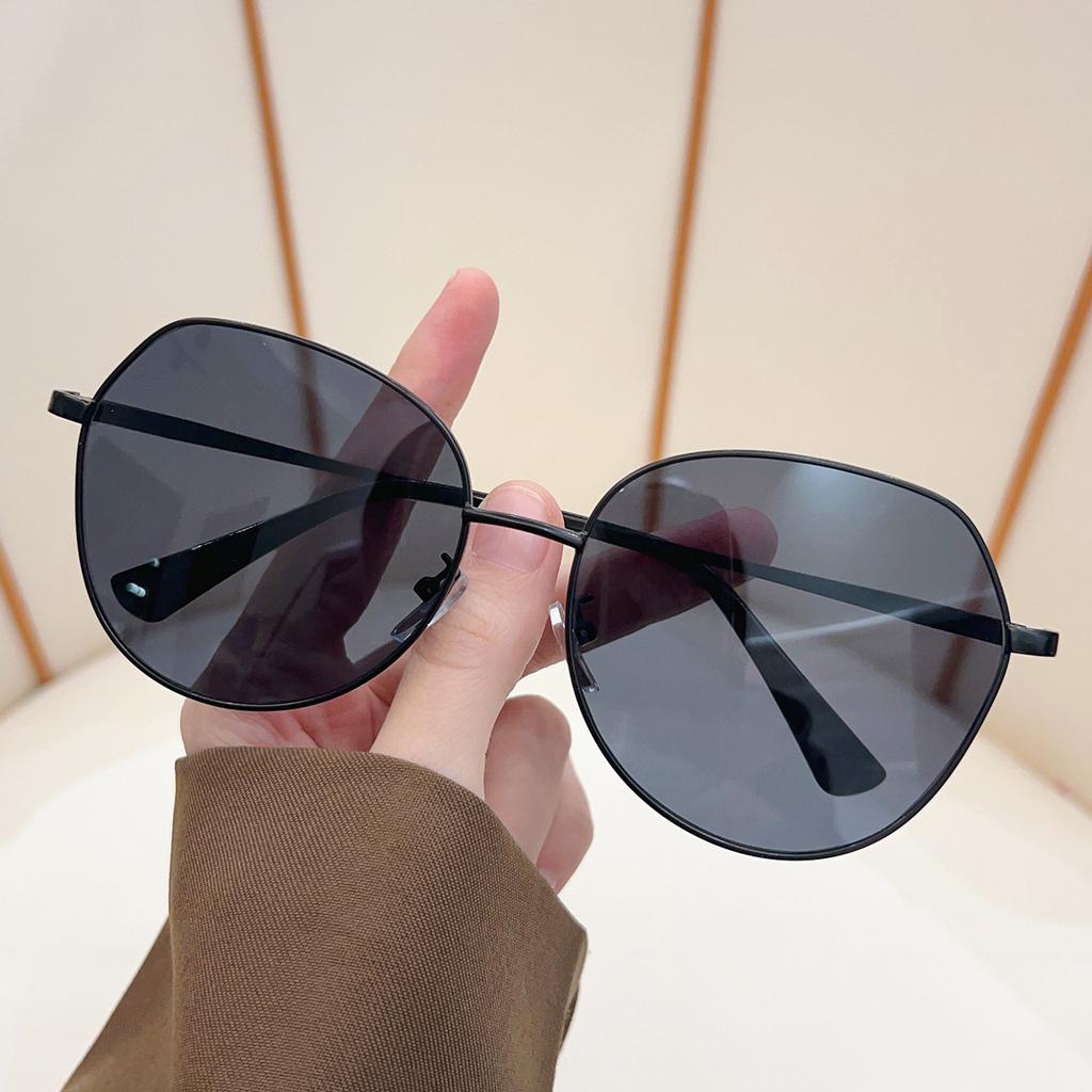 Metal Oversized Myopia Sunglasses Stylish Round-Frame High-Quality Nearsighted Glasses Men's and Women's Classic Driving Shades