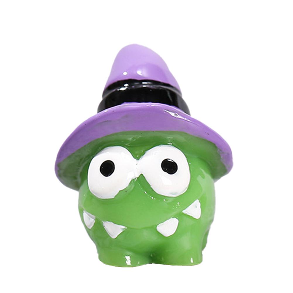 Halloween Cute Micro Landscape Ornaments Pumpkin Lantern Bat Hat Halloween Decorations Keychain Pendant