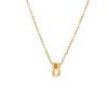 Elegant 18K Gold Titanium Letter Pendant Necklace - Durable and Versatile Clavicle Chain