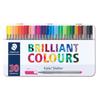 Triplus Triangular 334 M30 Water-Based Pens, 0.3mm, Barrel, 30-Color Set,