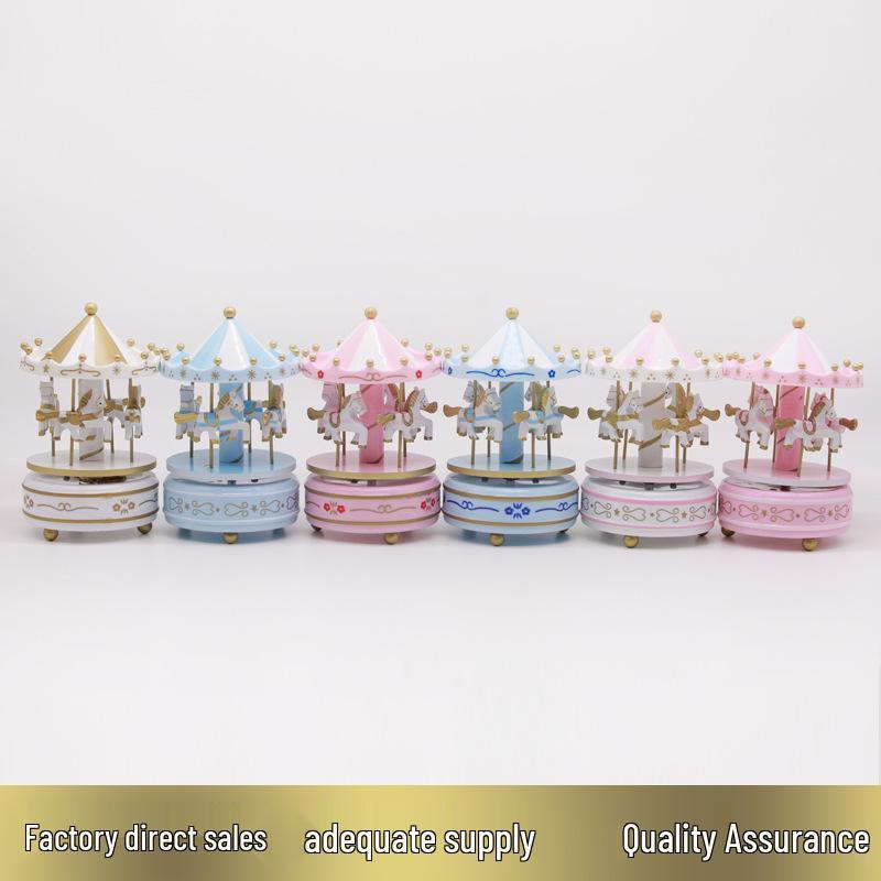 Music Box Carousel Birthday Cake & Christmas Decoration Gift