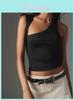 Streetwear Women Tank Top With Sheer Cutout For Casual Street Style