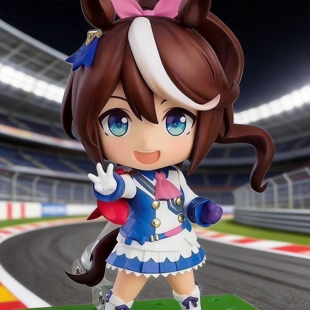 Uma Musume Pvc Figure Model Toy With Interchangeable Faces For Collectors And Fans