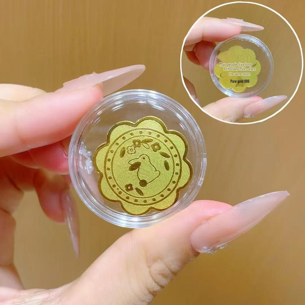 999 Pure Gold Treasure Chest Phone Sticker - Princess New Year Wealth Stickers Gift