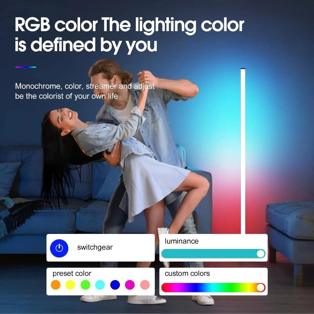 Bluetooth APP Control RGB Floor Lamp Color Changing LED Floor Lamp  For Bedroom Living Room