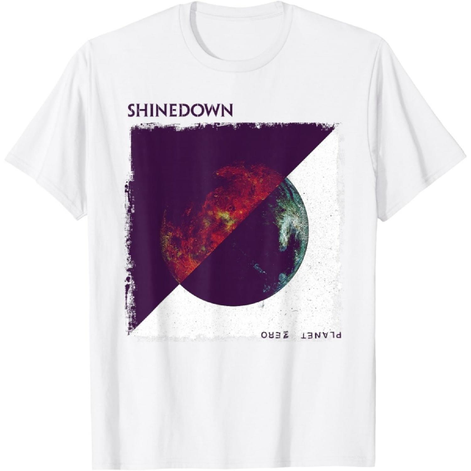 Shinedown Planet Zero White T-Shirt XXXXXL белый
