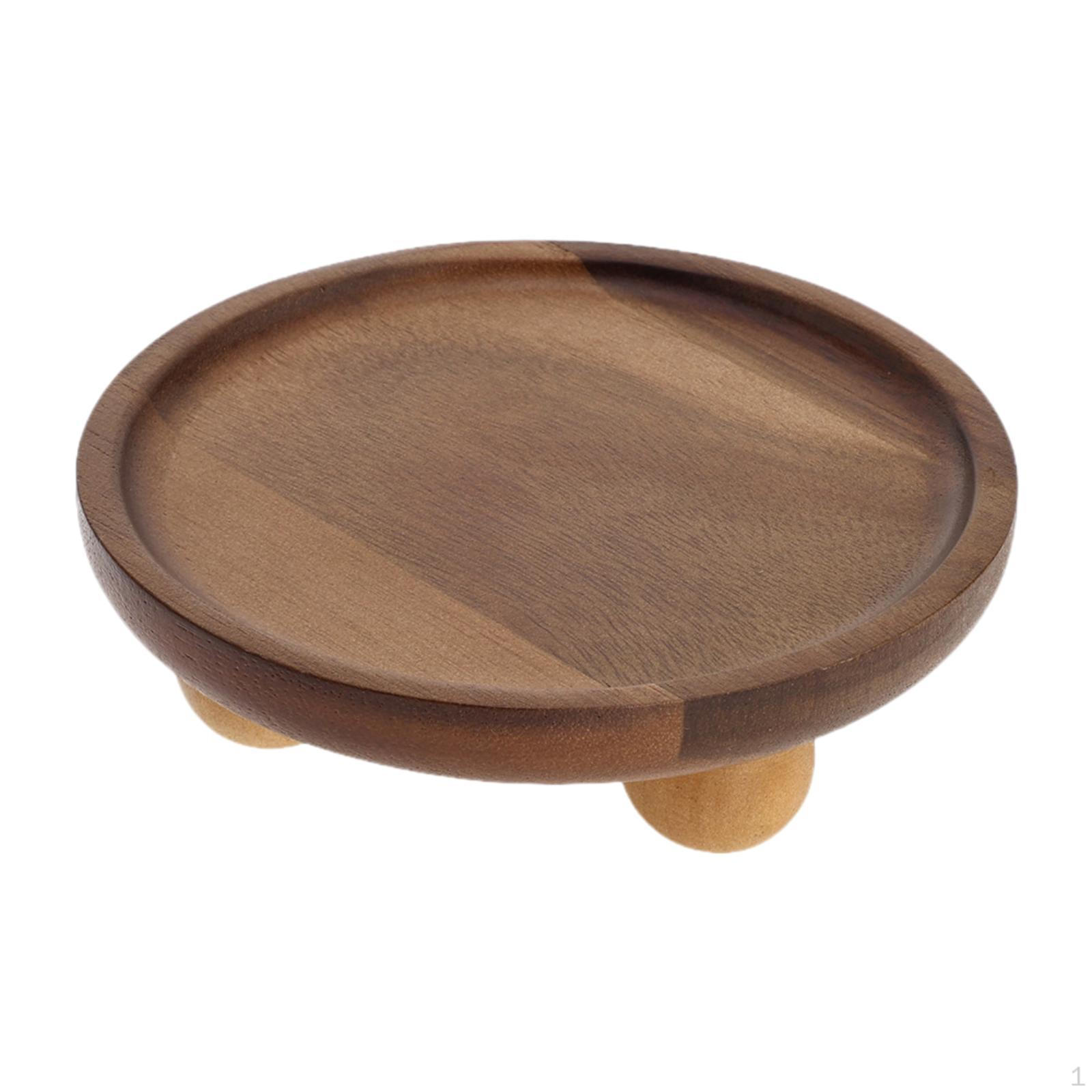 Деревянная подставка-подставка Держатель Дисплей для украшений Блюдо для мелочей на День святого Валентина Свечи Растения Round