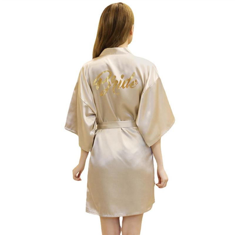 Women's Summer Thin Solid Robe Ladies Sleepwear Letters Print Kimono Lace Up Loungewear