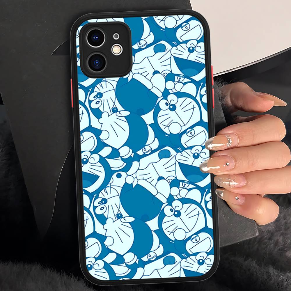 Cartoon D-Doraemons Phone Case For IPhone 11 12 13 14 15 16 Pro Plus X XS MAX Matte Bumper Shockproof Cover