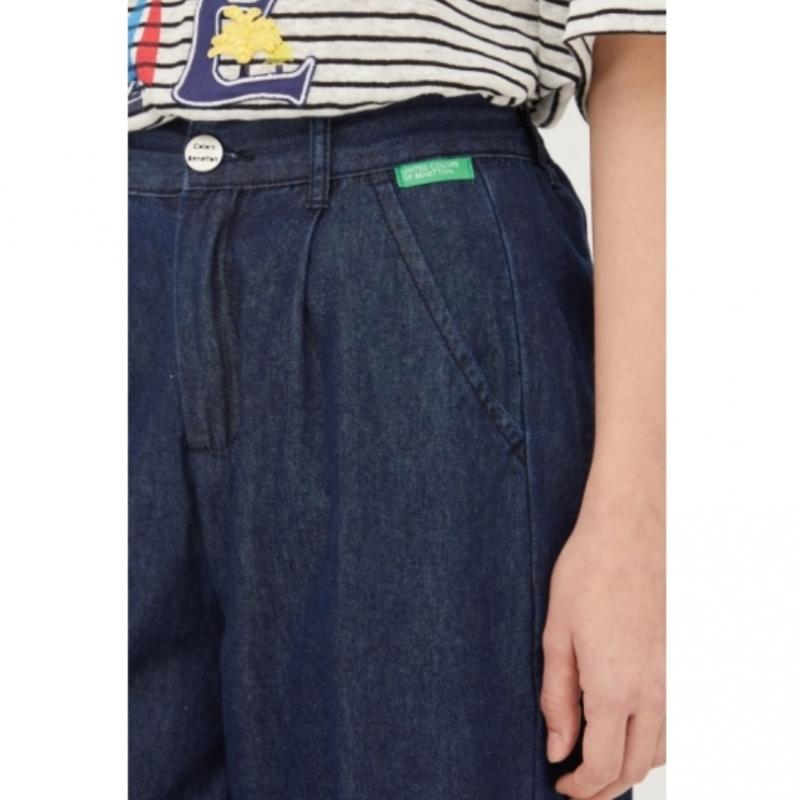 Benetton Back Banding Short Jar Denim Pants Badpb5531