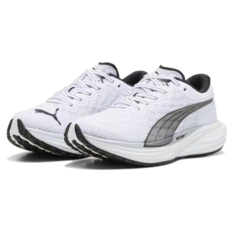 Puma Deviate Nitro 2 White Black Women Sneakers Silver 376855-28