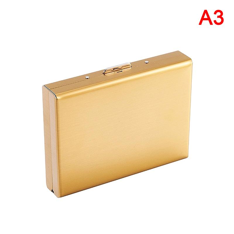 Aluminium Antimagnetischer Kartenhalter Damen Herren Metall Rindsleder Kredit