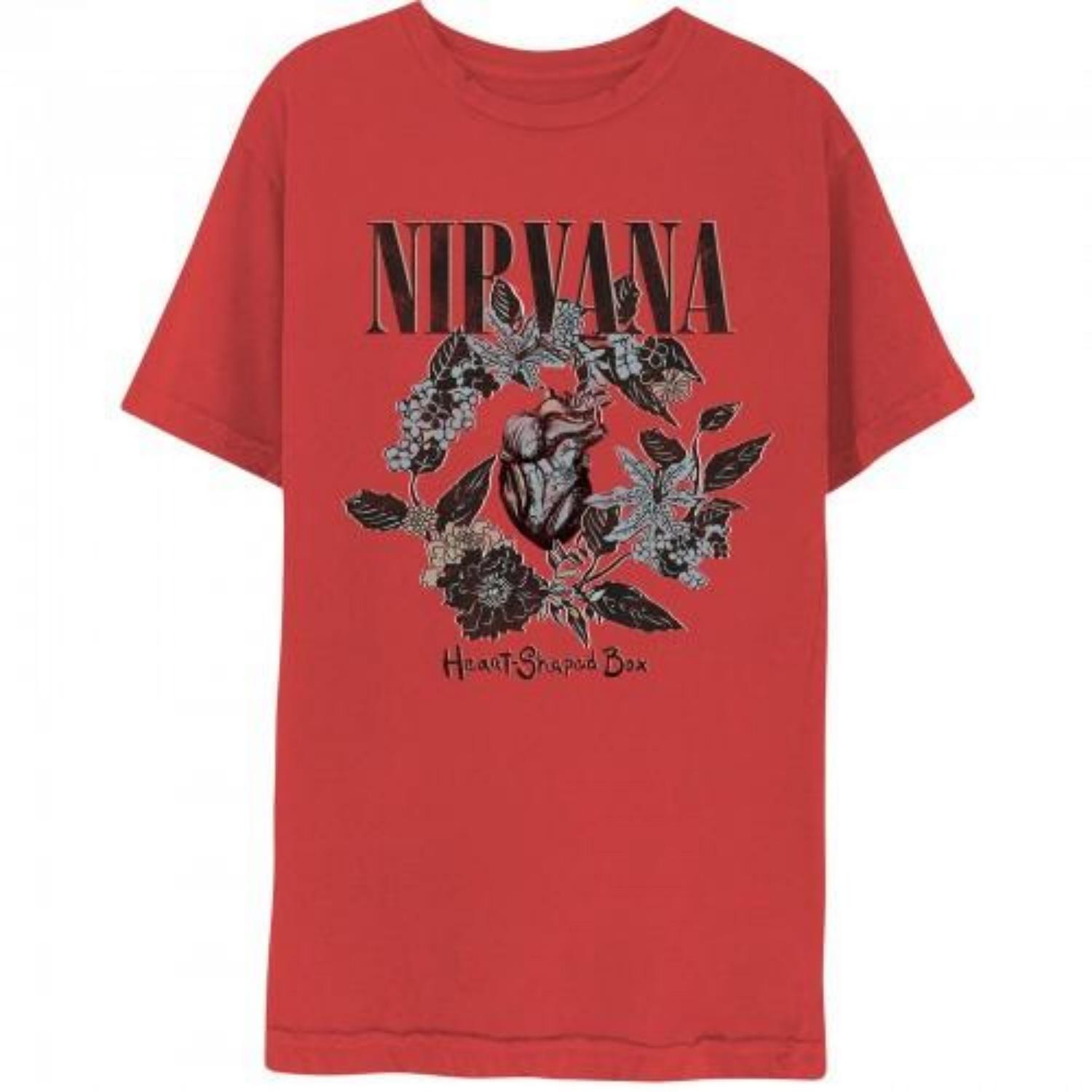 Nirvana Unisex Adult Heart Shaped Box T-Shirt S