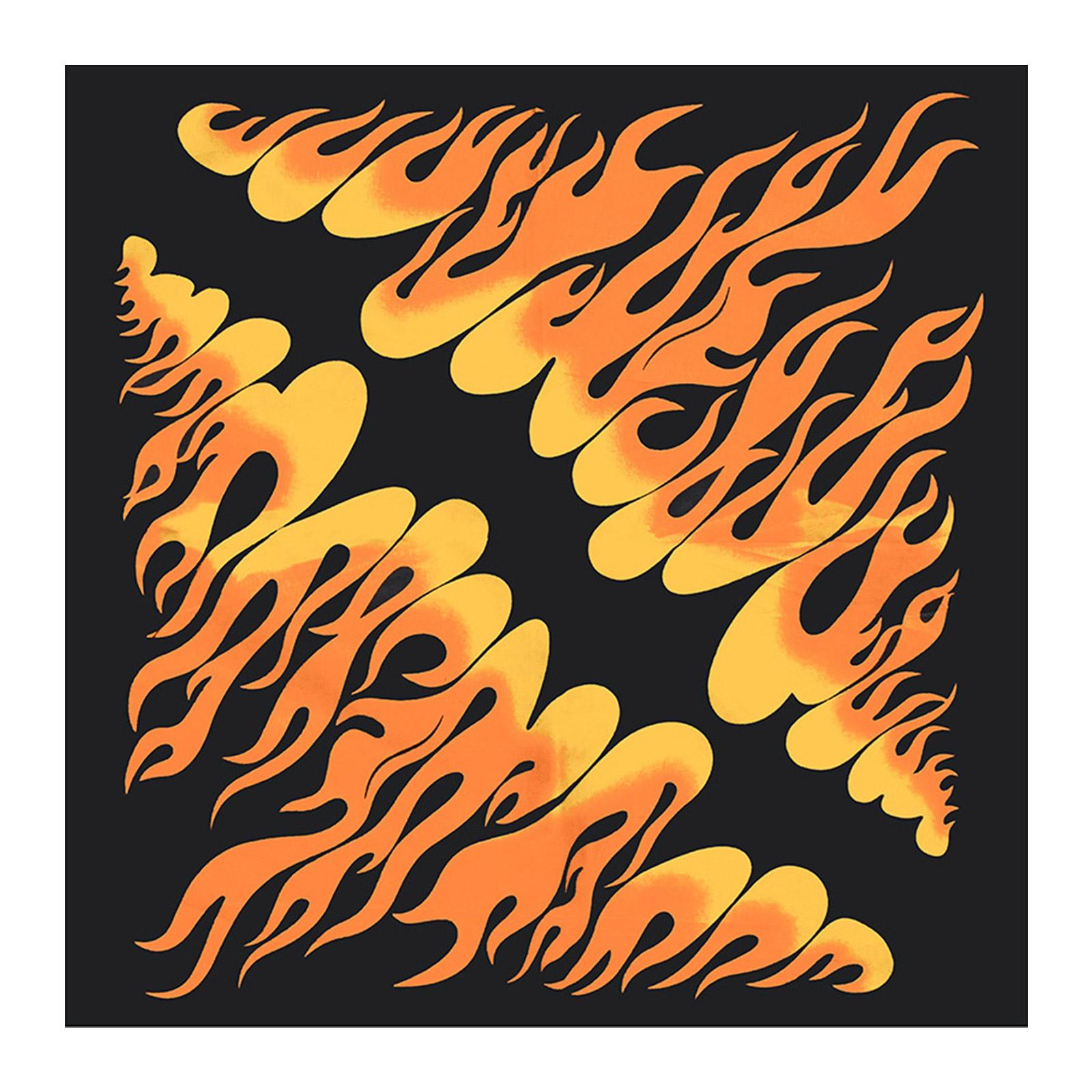 

21 Flames Bandana Head Scarf Turbans for Women Men Street Style Turban Unisex Head Wrap Bandana Fire Pattern 4