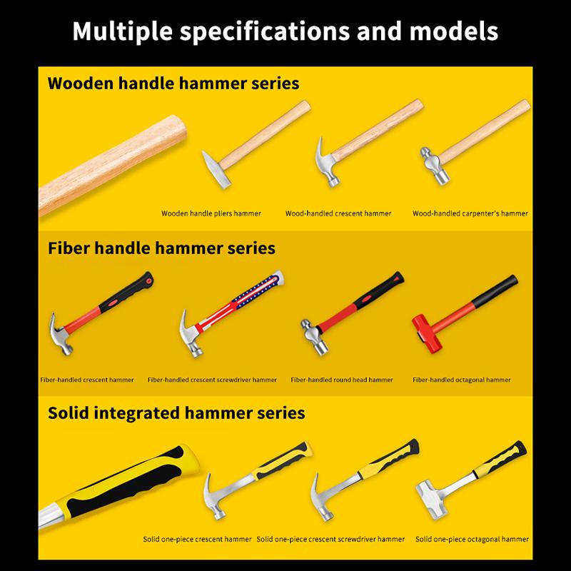 Claw Hammer Wooden Handle 1Pcs Practical Multi Function Household Tool for Crafting and Construction