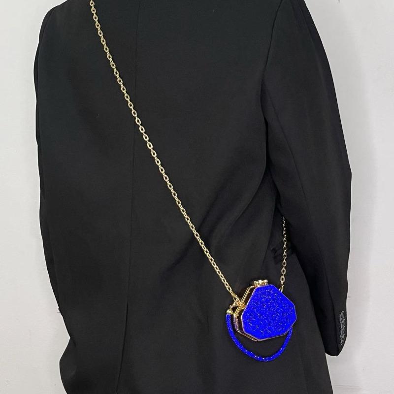Catwalk handbag full diamond dress bag women's chain dinner acrylic mini bag diamond bag dumpling bag