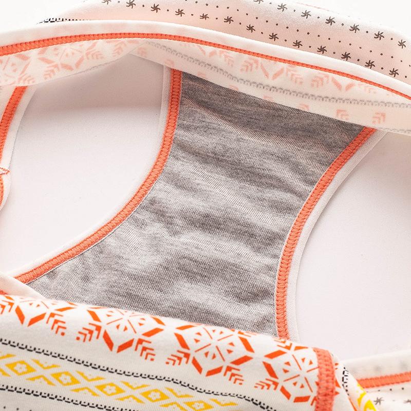 Ladies Spring and Autumn Pure Cotton Front and Back Leakproof Comfortable Breathable Physiological Middle Waist Triangle Briefs