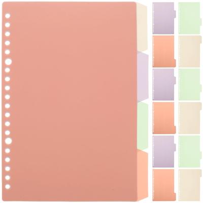 EXCEART 10 Sets of Colorful Tabbed Binder Dividers, 8.5x6.3 Inch, 20 Holes, A5 Size, Loose-Leaf Index, Page Organizer, Notebook Divider Cards
