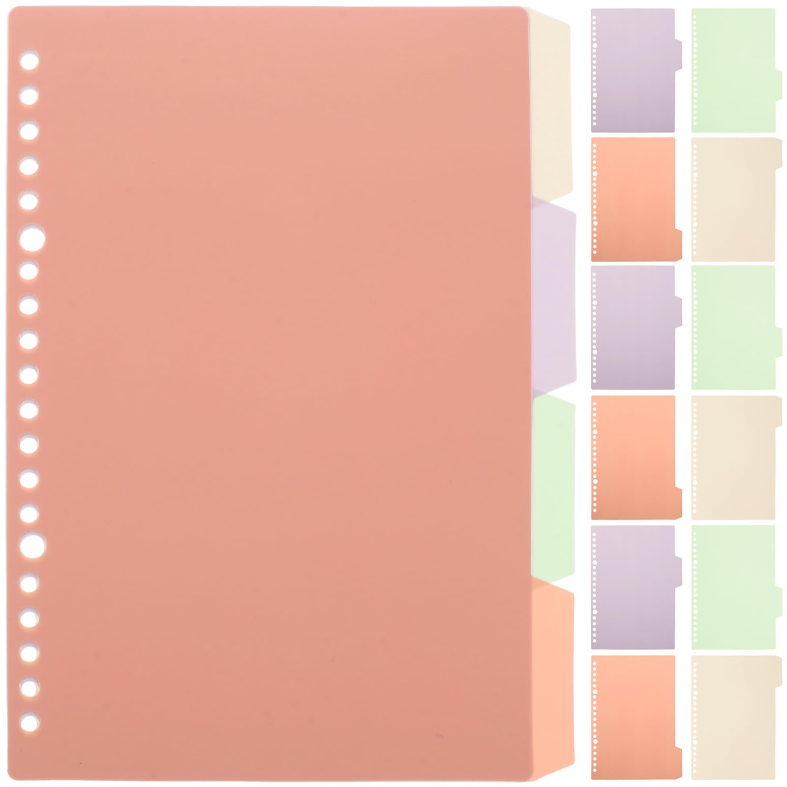 EXCEART 10 Sets of Colorful Tabbed Binder Dividers 85x63 Inch 20 Holes A5 Size Loose-Leaf Index Page Organizer Notebook Divider Cards 3690₽