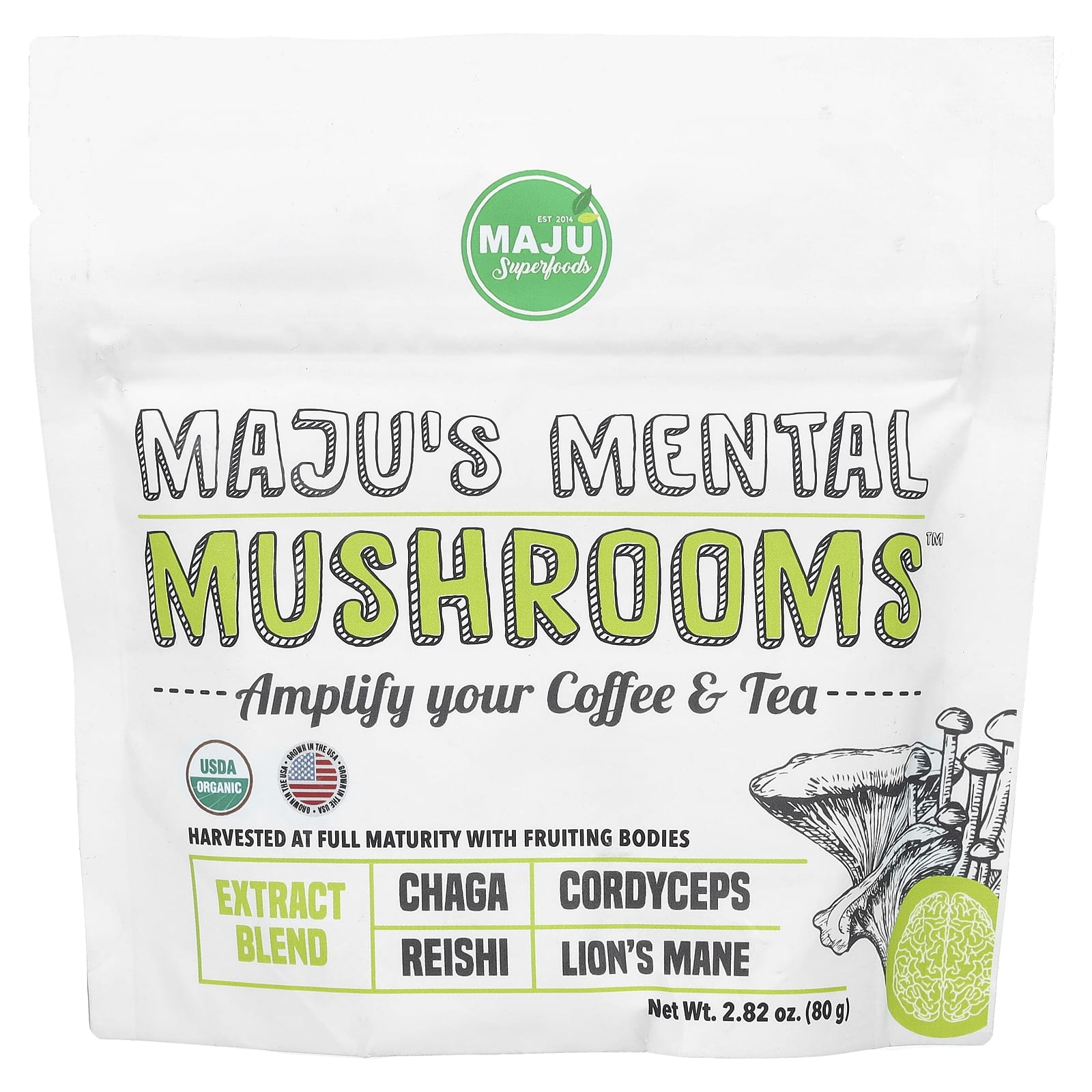 

Maju S Mental Mushrooms™, 80 г (2.82 унции)