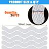 6-24PCS Transparent Anti-Slip Stickers For Bathroom Floor And Shower - Bathtub Floor Safety Anti-Slip Strips