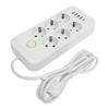 6 Way Power Strip with 4 USB and 1 Type C Port Europn Standard Power Socket with   2 Meter Cable