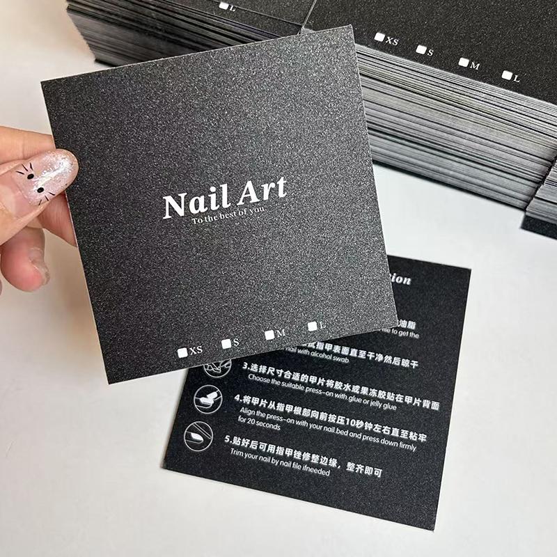 10 Sheets Press-On Nail Packaging Cards False Nail Design Swatch Display Handmade Manicure Sample Show Card For Salon