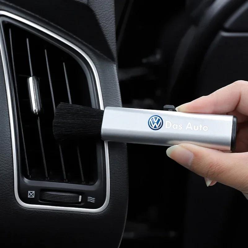 Car Logo Cleaning Brush Tool Accessories for Volkswagen VW BORA TIGUAN CC GOLF JETTA MK4 PASSAT Polo SR32 TOUAREG TOURAN T-ROC Os5