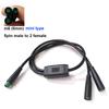 6mm M6 2 3 5 Pin 1 male to 2 female Splitter Julet Electric Butt Cable Plug Connector for ebike waterproof  Signal Sensor cord V
