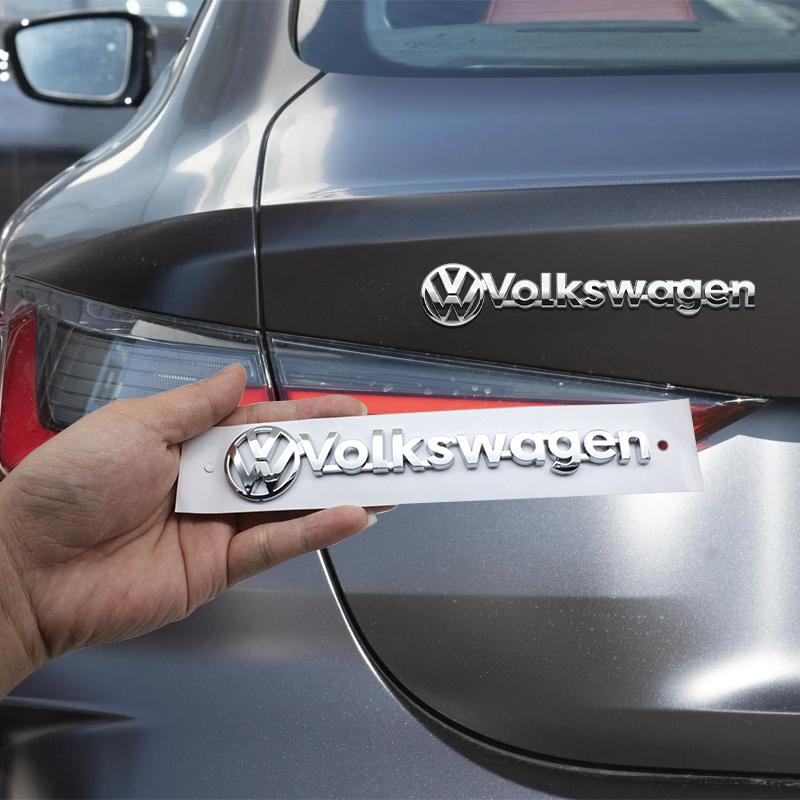 Volkswagen Rear Trunk Badge Emblem Sticker for VW Polo Golf Touareg Logo Touran T5 4 6 B6 Passat R Line Auto Styling Accessories Zl3