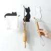 Wall-Mounted Headphone Hanger Self-Adhesive Cable Hanger Stylish Cute Cat Tissue Rack  Bathroom