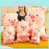 Crown Bottle Baby Pig Plush Toy Cartoon Stuffed Animal Doll Decoration Gift