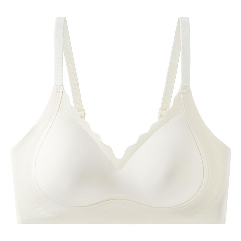 Seamless Jelly Lift Bra for Women: Fixed Cups, Small Chest Support, Gathered, Anti-Sag, Wire-Free.