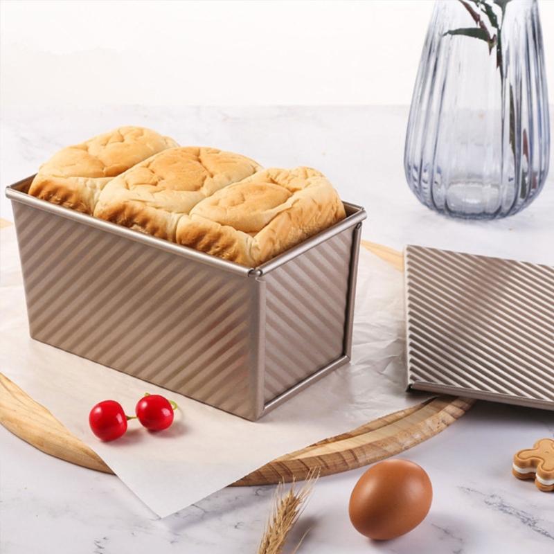 Carbon Steel Loaf Pans with Lid for Perfect Toast Bread Baking for Homemade Rectangular Bread Mould for Pastry