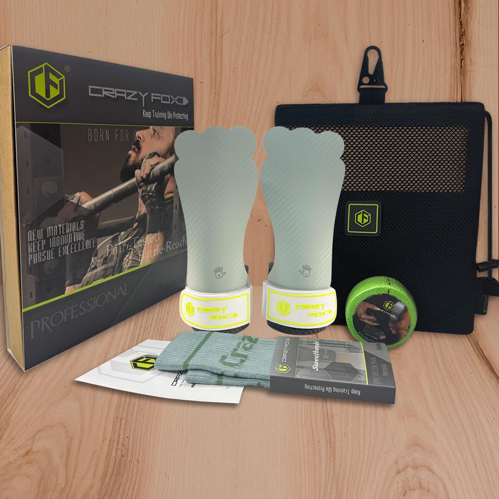 Crazyfox Rana Ginnastica Fitness Esercizio Antiscivolo Impugnature per le Mani, Protezioni per il Palmo, Calleras Materiale Velites di Grado Superiore