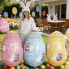 Cute PVC 41 Inch Easter Egg Balloon Reusable Inflatable Giant Easter Egg Easter Bunny DIY Easter Decor Garden Pendant