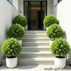 Artificial Green Plants Ground Stake Fake Greenery Plastic Shrubs Plants For Outdoor Garden Patio Yard Landscaping Decoration