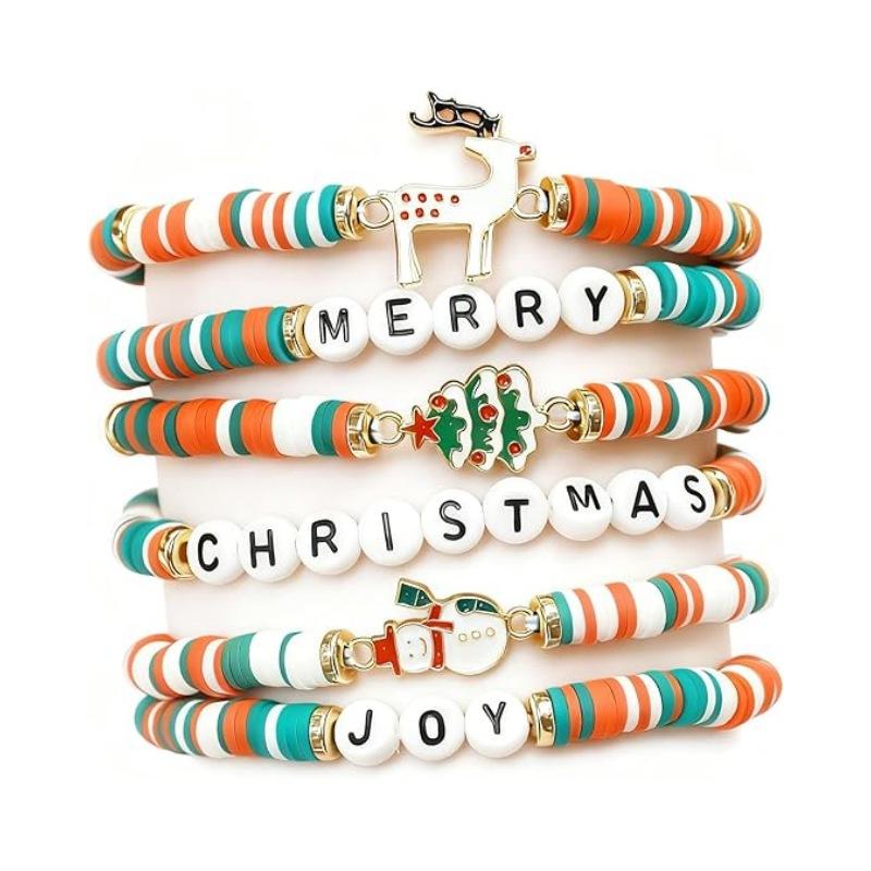 JYL TS Bracelet Christmas Stackable  Festive Elements Invites Holiday Blessings