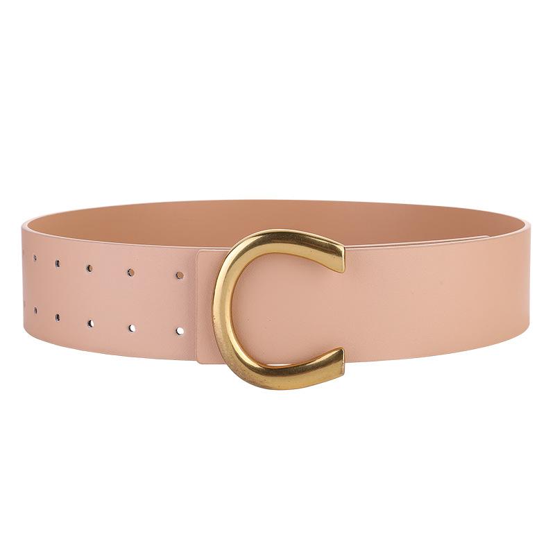 

5.8cm Wide Belt for Women, New Fashion C Letter with Dress Wide Waistband 105CM хаки