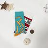 1 Pair Unisex Funny AB Style Tomato Ketchup French Fry Printed Mid-Calf Socks Suit In All Seasons