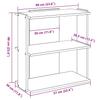 Bookshelf 3 Shelves Concrete Grey 60 x 30 x 60 cm Engineered Wood