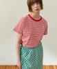 Wioi Check Lace Flared Skirt_Yellow