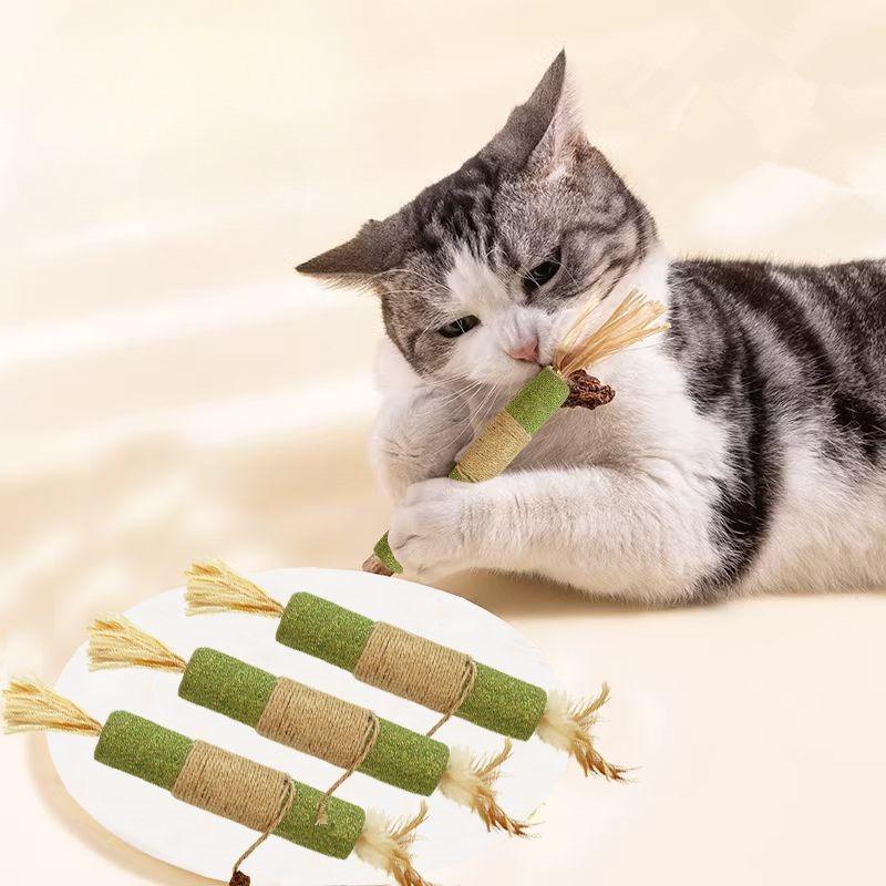 Catnip Cat Toys for Self-entertainment and Boredom, Durable Wood, Tianhua Catnip Balls, Cat Toys, Cat Teething Sticks