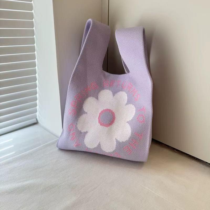 2026 New Year Red Lucky Gift Bag - Knitted Tote with Envelope Design, Perfect for Annual Meetings and Celebrations